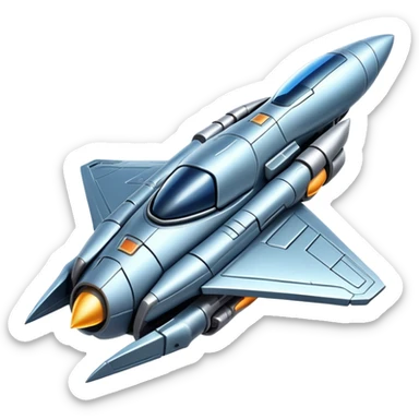 SHMUP space ship sticker