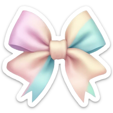 Cute bows in pastel colors  sticker