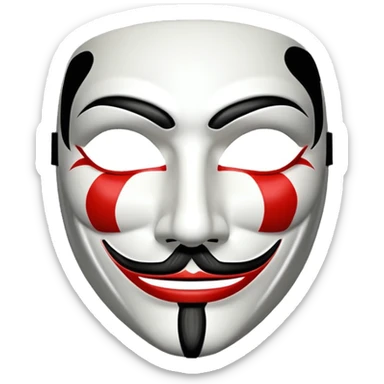 Vendetta mask sticker