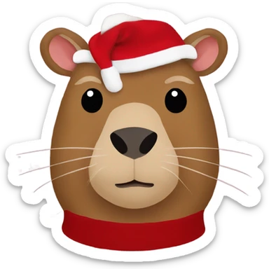 Capybara Christmas sweater  sticker
