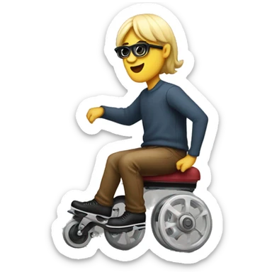 Patin artistico con ruedas sticker