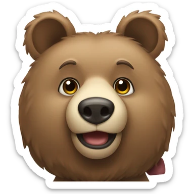 Bear with a bow on its head sticker