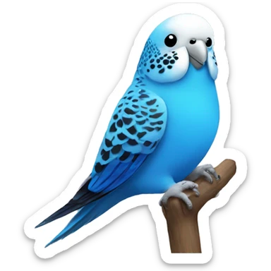 A blue budgie sticker