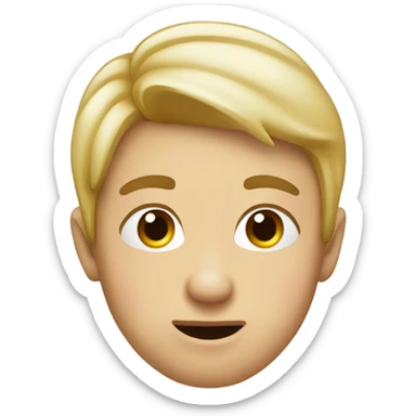 bitting the lower lip sticker