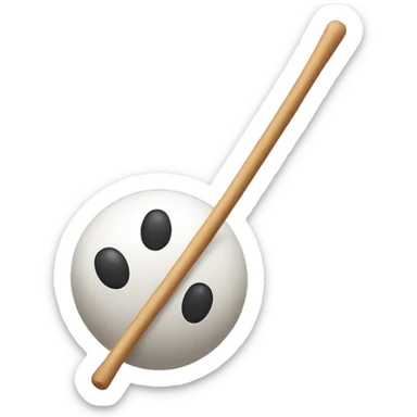 Balls with long stick in the middle sticker
