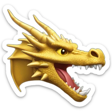 Dragon Head Golden Horn sticker