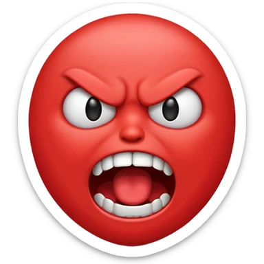 gum tsion emoji very not nice rude shouting ragebaiter sticker