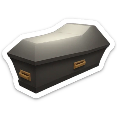 a coffin as a rocket sticker