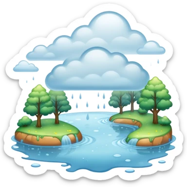 Wet scenery  sticker
