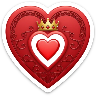 Coração que remeta a rainha de copas  sticker