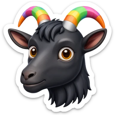 black goat sticker