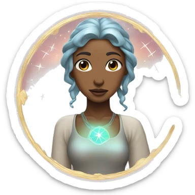 astrology virgo the maiden iridescent  sticker