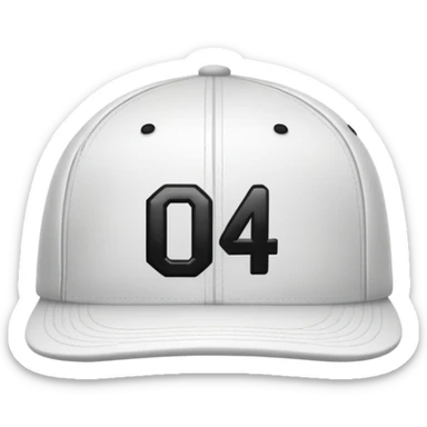 turned white cap with black number “0” on it sticker