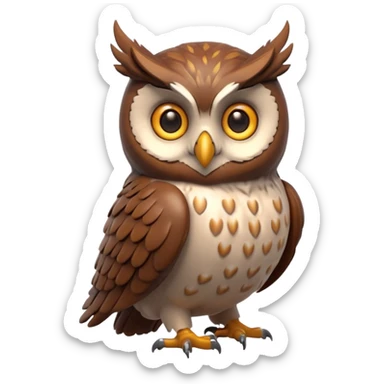 “3D emoji of a magical [🦉], Harry Potter style, Hogwarts magic, fantasy atmosphere, soft glow, cinematic lighting, high detail” sticker