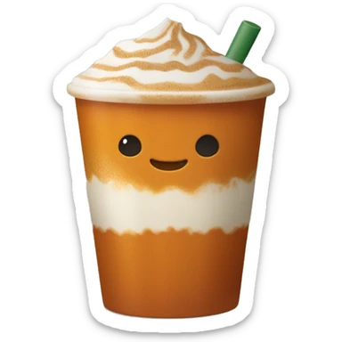 Starbucks pumpkin spice latte with the cute autumn stranucks cup sticker