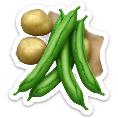 green beans and potatoes  sticker