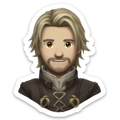 fandaniel from final fantasy XIV sticker