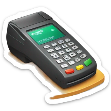 Debit card swiping payment terminal sticker