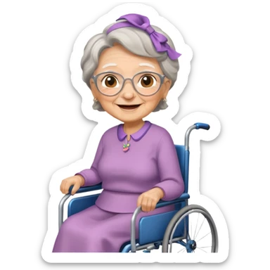 grandma on wheelchair sticker