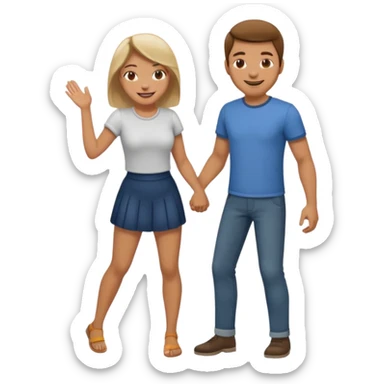 Man spanking women sticker