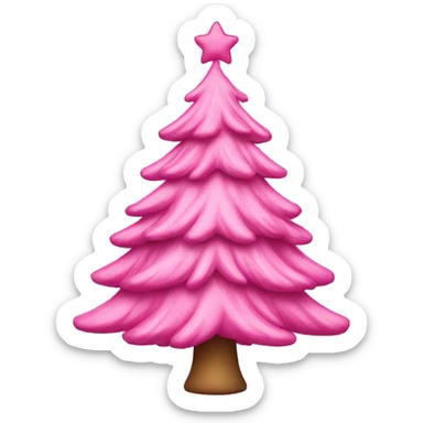 pink christmas tree  sticker
