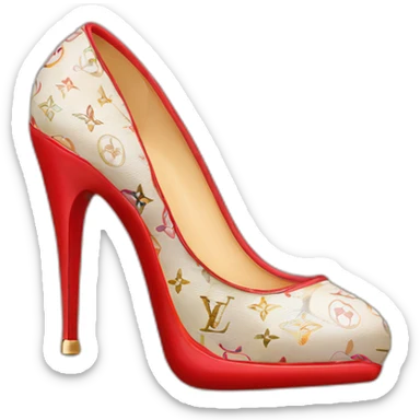 louis vuitton red bottom high heel sticker