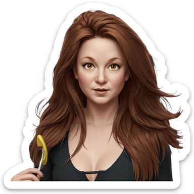 realistic portrait of girl sticker