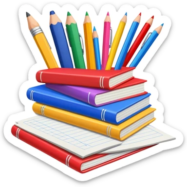 Material escolar sticker
