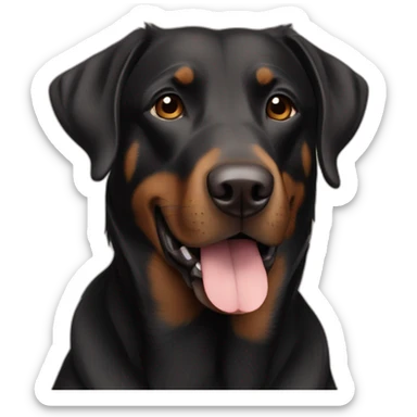 Brown labrador crossed with beauceron sticker