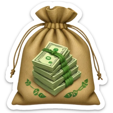 cash bags sticker