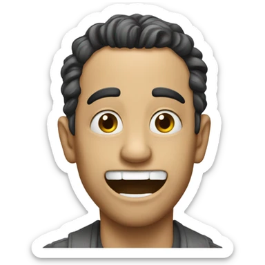 Trying not to laugh sticker