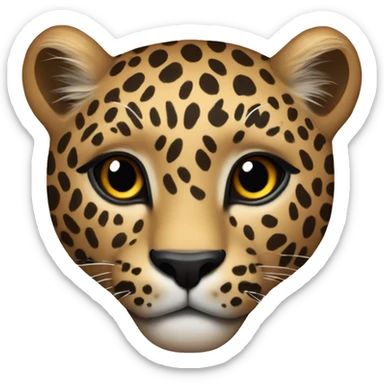 leopard heart sticker