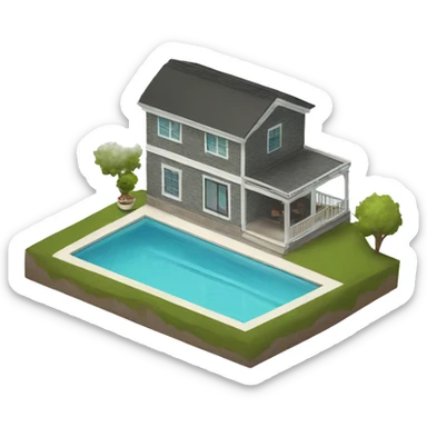 pool house sticker