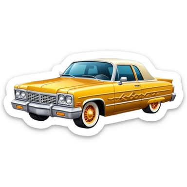 Lowrider in the mountains  sticker