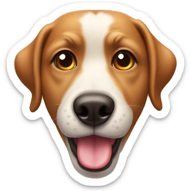 dog drooling with heart eyes sticker