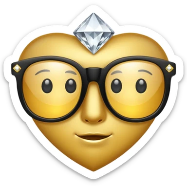 black glasses with diamond and golden in the back sticker