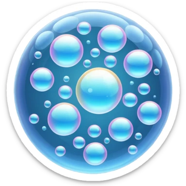 many bubbles sticker