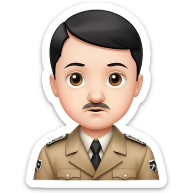 cute babyface Hitler sticker