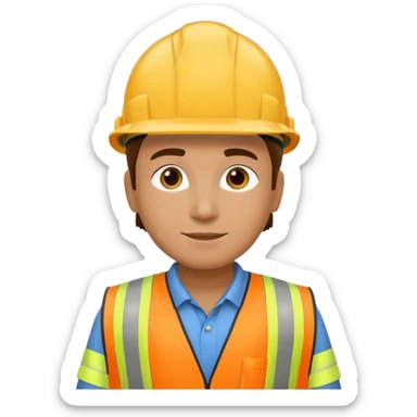 construction worker sticker