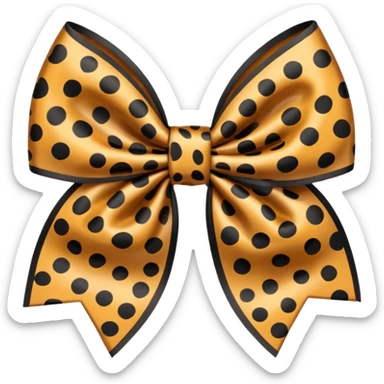 Leopard print bow sticker
