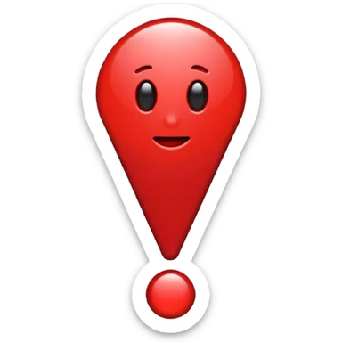 exclamation mark full red sticker