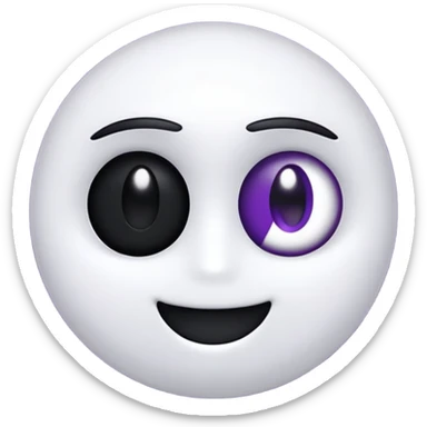 genera delle emoji per un server discord, un personaggio che per ogni emoji descrive un emozione o uno stato d'animo o svolge azioni. La community si chiama Onyx il personaggio deve essere accattivante, occhi viola, bianco e nero. sticker