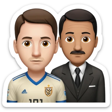 Messi + hitler sticker