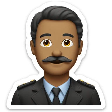 Un homme avec une moustache carré  sticker