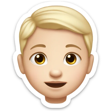 Pale light skin newborn baby  sticker