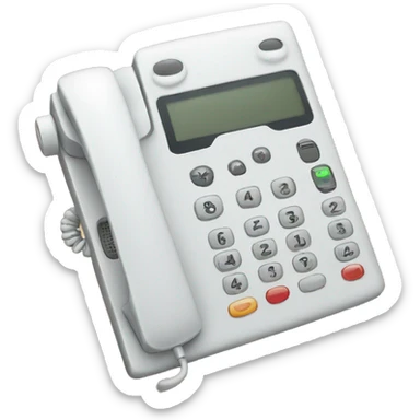 white telephone reciver sticker