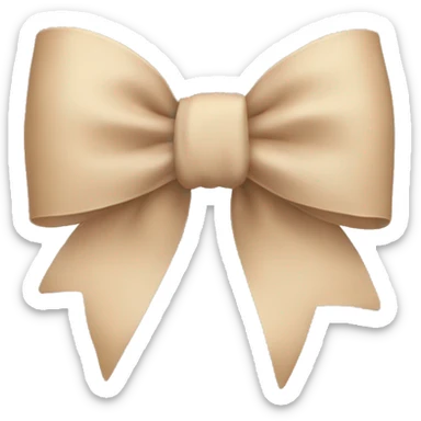 Beige bow sticker