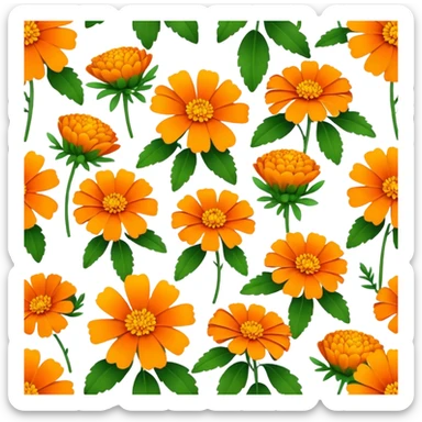 Marigold flowers sticker