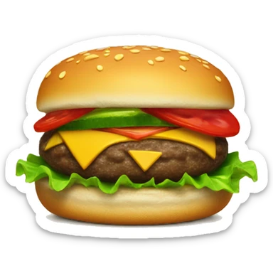 Cheeseburger with just pickle and ketchup sticker
