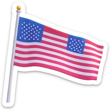 USA flag waving sticker
